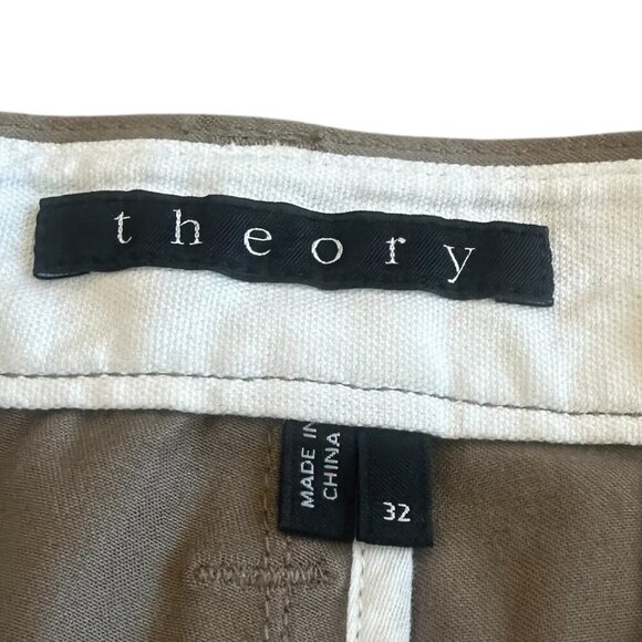Theory Classic Khaki Pants Straight Leg Office Golf Casual Size 32 x 32 Men's - Picture 8 of 9